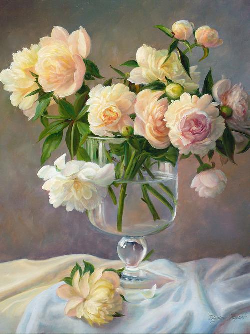 工艺品,礼品 字画 油画 2015新款diy数字油画40*50 厂家直销 花卉手绘
